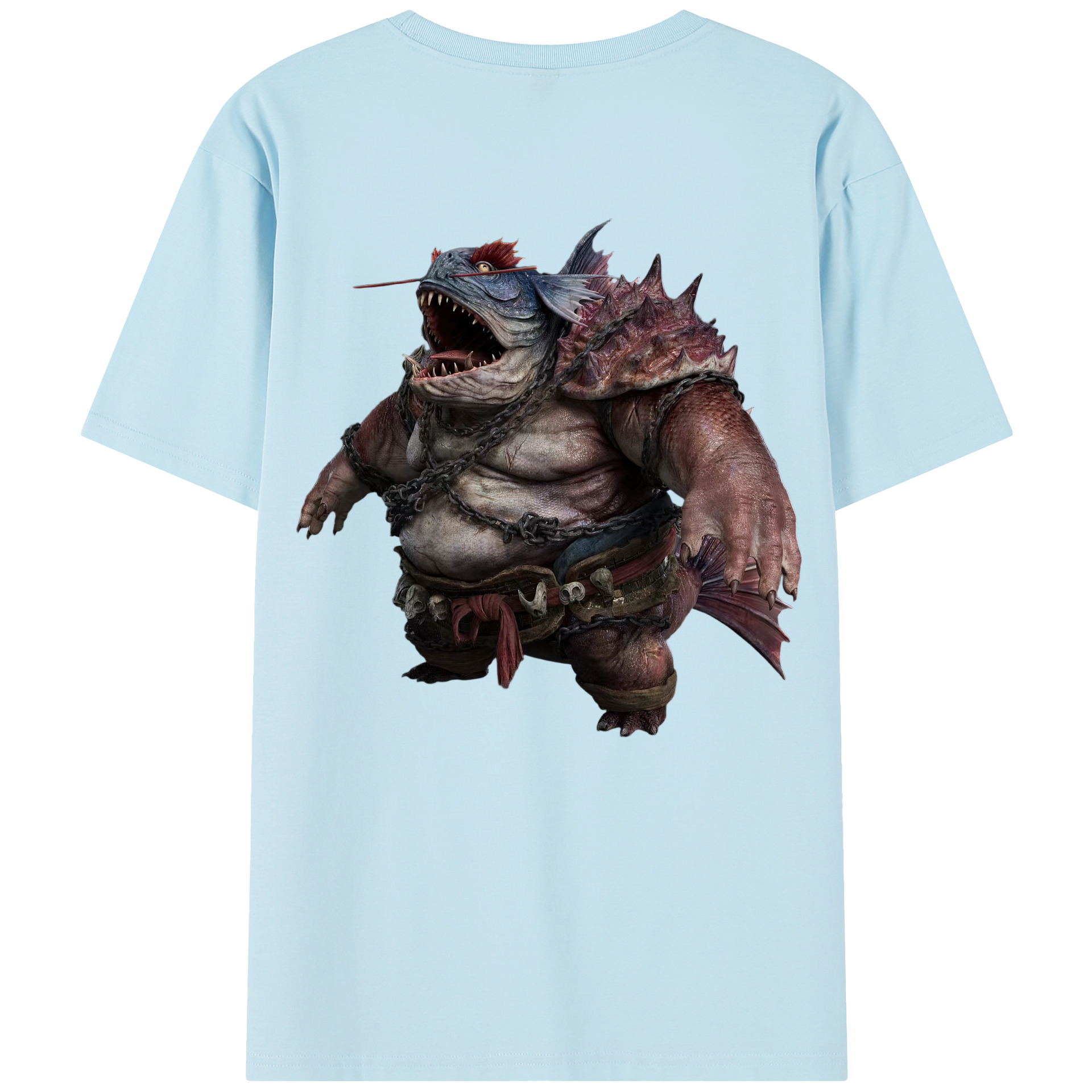 （画像用） Ne Zha 2 ナタ 魔童の大暴れ 綿100％半袖Tシャツ（背面プリント）